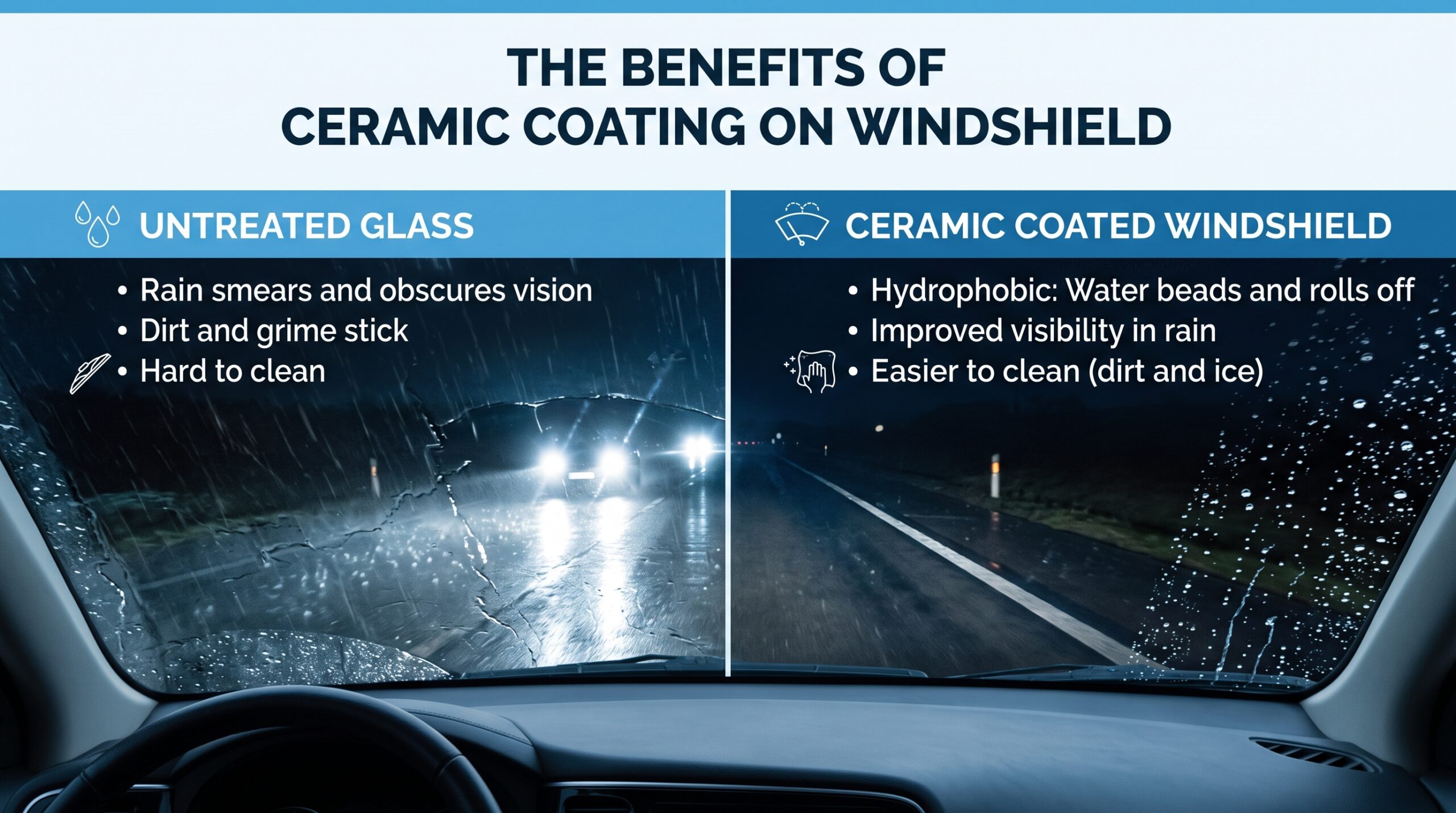 ceramic coating on windshield