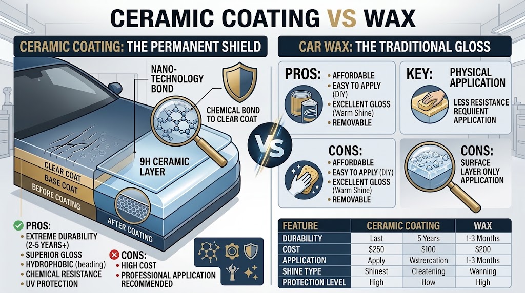 ceramic coating vs wax