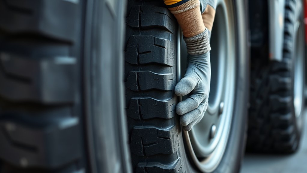 How Does a Wheel Chock Work Step-by-Step 7 inspect tire and chock
