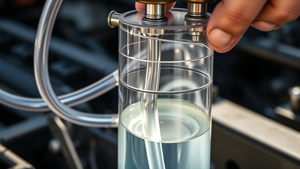 oil flow driven by pressure difference