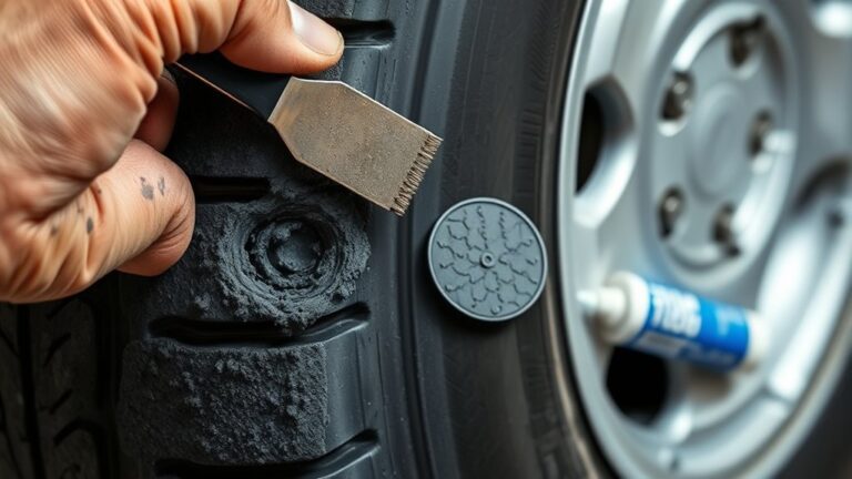 patching a flat tire t4u8m